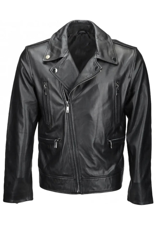 Men’s Original Black Leather Biker Jacket – Timeless, Tough & Versatile