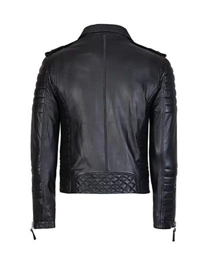 Men’s Classic Black Biker Leather Jacket – Timeless Motorcycle Style