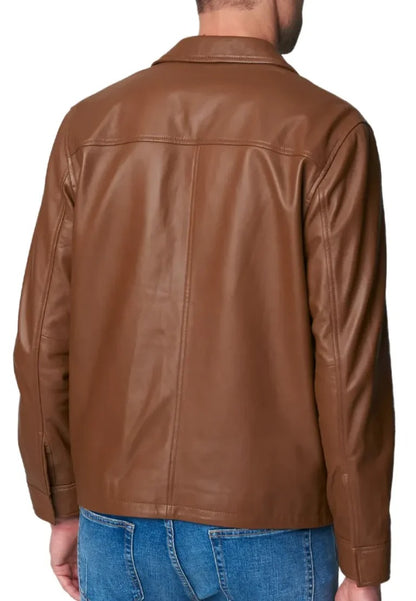 Men’s Brown Moto Leather Jacket – Trendy, Rugged & Street-Ready