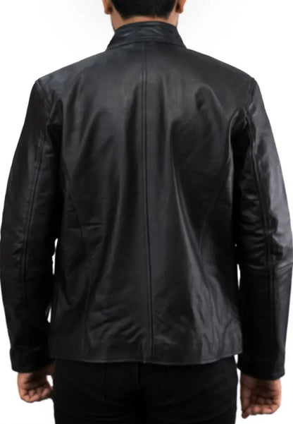 Men’s Iconic Black Motorcycle Leather Jacket – Timeless, Bold & Road-Ready