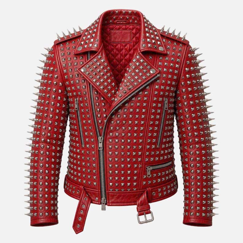 Men's Punk Leather Jackets — Spiked & Studded | Glory Store US