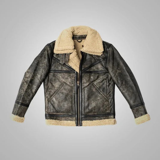 Men’s Sheepskin Leather Sherpa Jacket