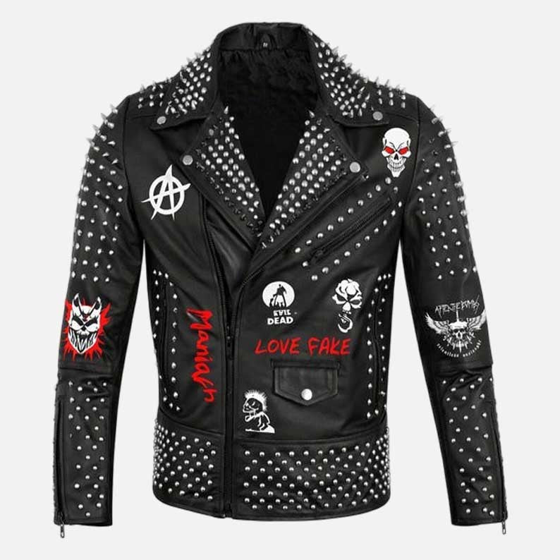 Men's Punk Leather Jackets — Spiked & Studded | Glory Store US