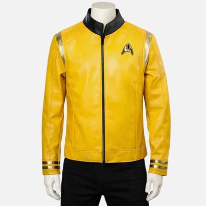 New Anson Mount Star Men Pike yellow leather jacket costume for sale in real leather by Glory Store US