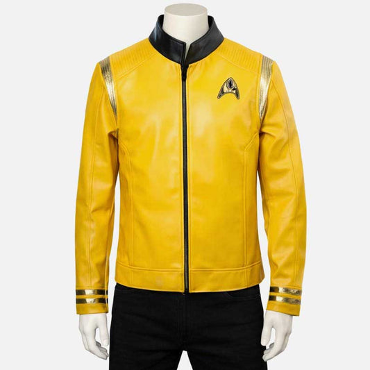 New Anson Mount Star Men Pike yellow leather jacket costume for sale in real leather by Glory Store US