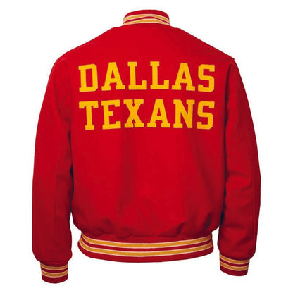 Travis Kelce Dallas Texans Red Varsity Wool Jacket
