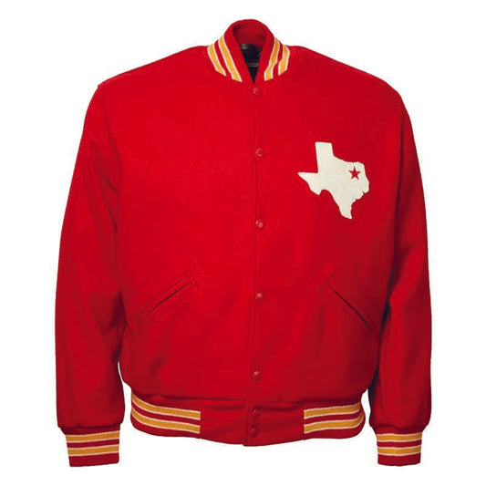 Travis Kelce Dallas Texans Red Varsity Wool Jacket