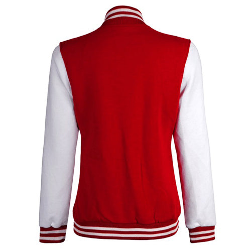 Womens Red and White vasity jacket