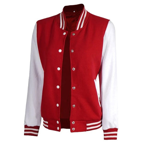 Womens Red and White vasity jacket