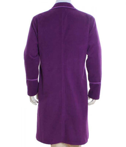 Willy Wonka Gene Wilder Purple Velvet Coat back