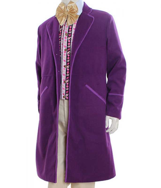 Willy Wonka Gene Wilder Purple Velvet Coat side