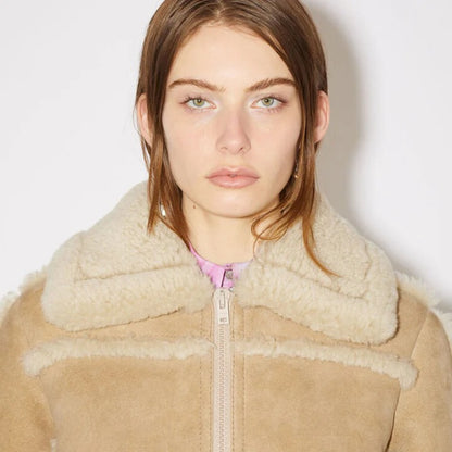 Women’s Brown Aviator Leather Jacket