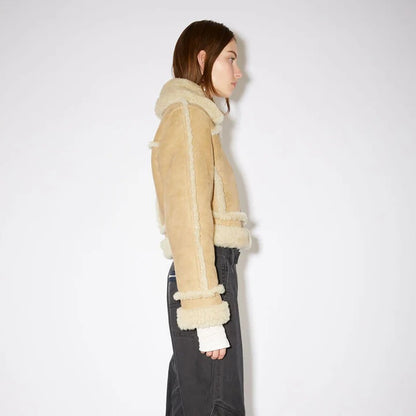 Women’s Brown Aviator Leather Jacket