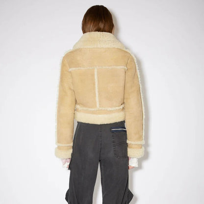 Women’s Brown Aviator Leather Jacket