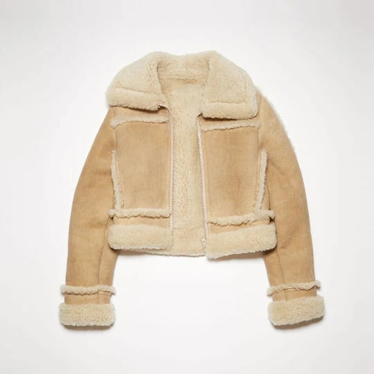 Women’s Brown Aviator Leather Jacket